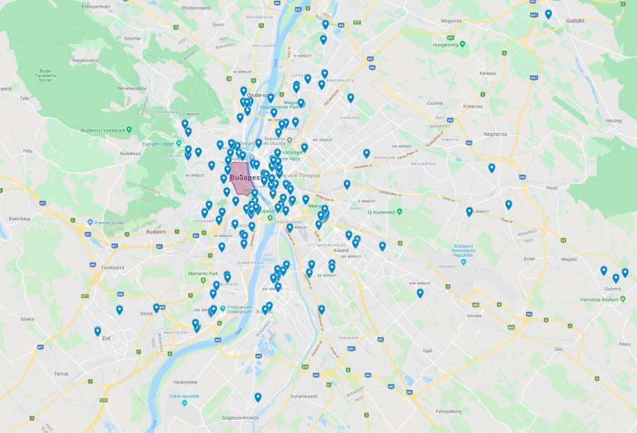 Energetikai tanúsítvány helyszínek Budapest és környéke
